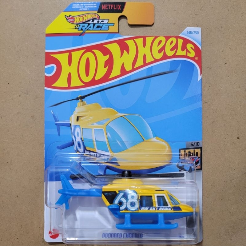 HOT WHEELS PROPPER CHOPPER / HW METRO [ BLUE YELLOW ] - MAINAN ANAK