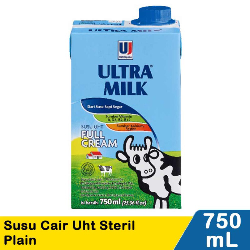 

Ultra Susu Cair Uht Steril Plain 750mL