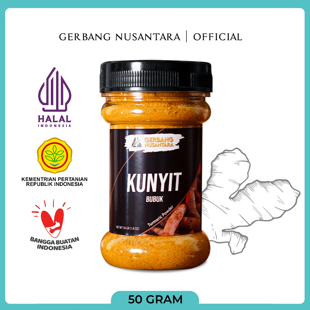 

Gerbang Nusantara - Kunyit Bubuk Bumbu Masak Dapur Rempah 50gr