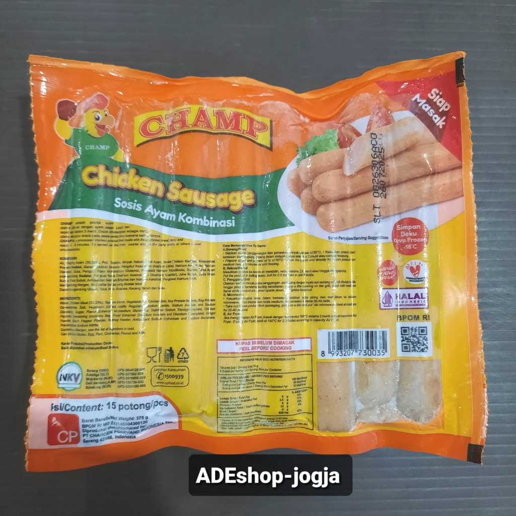 

sosis ayam champ isi 15 375gr