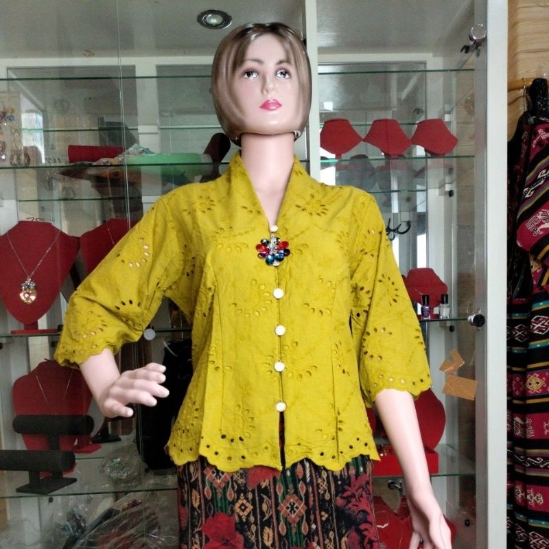 Blouse Katun Bordir Katun Bolong Kartini Kualitas Tinggi