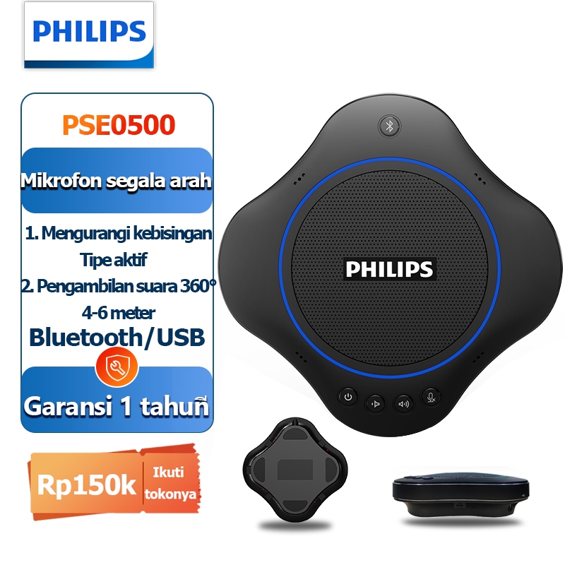 Philips 2 In 1 Mikrofon Kondenser Bluetooth Speaker PSE-0500 Pengambilan stereofonik 360° Penguranga