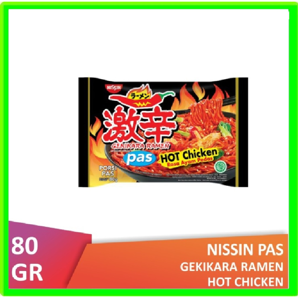 

Nissin Gekikara Ramen HOT Chicken 80gr Rasa Ayam Pedas 80g