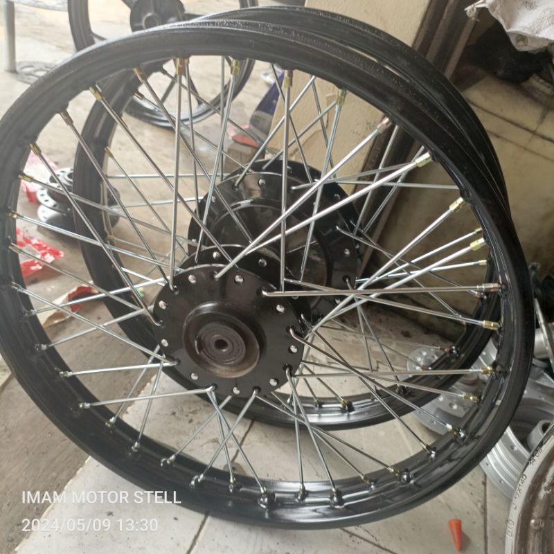 velg pelek vega ZR ori DID hitam 1set,trombol besar ring 17x140/140