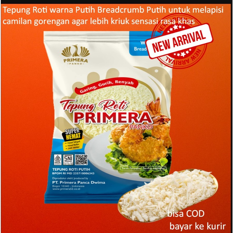 

Tepung Roti warna Putih Breadcrumb Putih untuk melapisi camilan gorengan agar lebih kriuk sensasi rasa khas