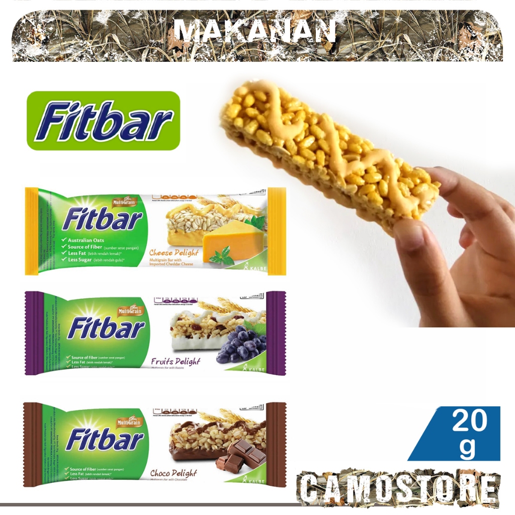 

Fitbar Protein Bar 20 gram Cemilan Sehat Fruit Coklat Keju