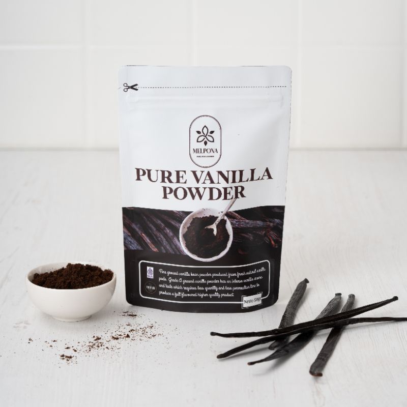 

Melpona Pure Vanilla Powder / Bubuk Vanili Murni Halal Certified 50 gram 50gr