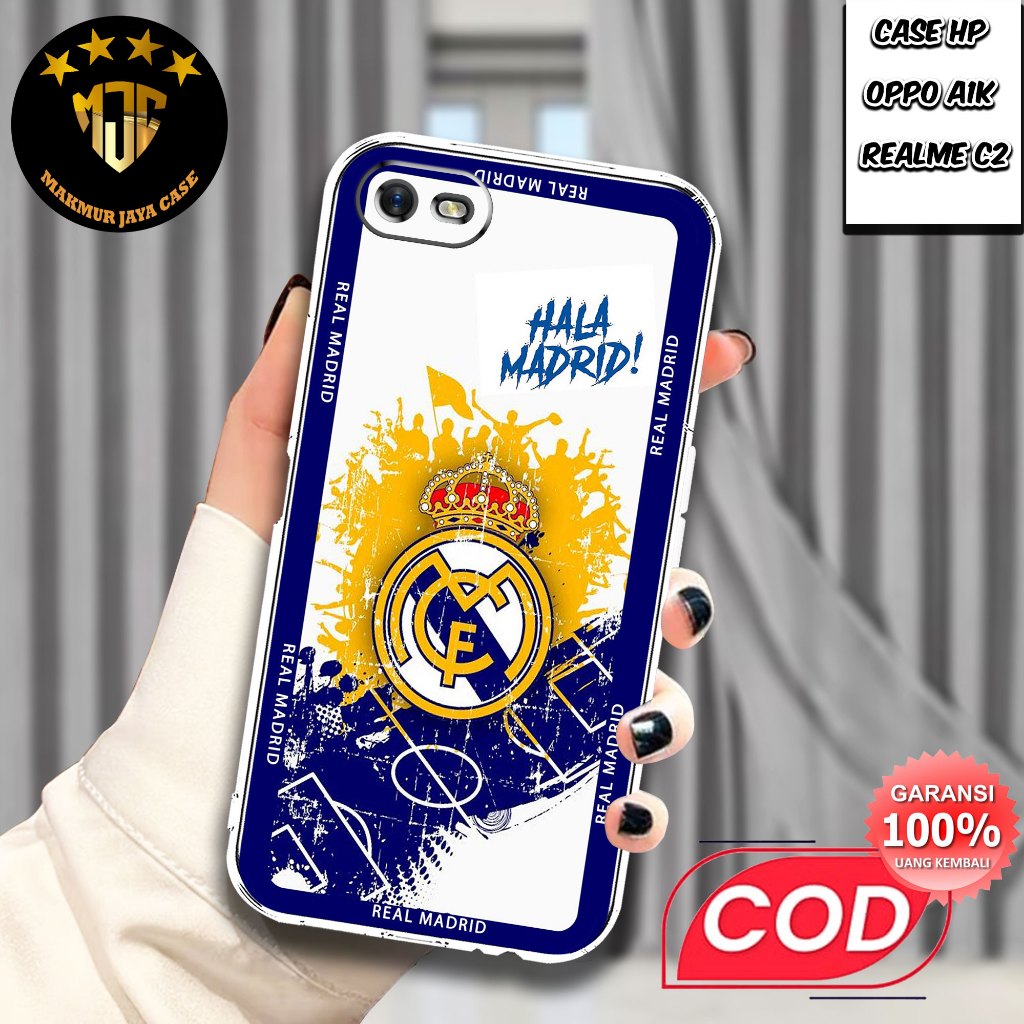 Case OPPO A1K / REALME C2 - Casing OPPO A1K Motif (BOLA ) - Softcase Premium Fourside - Bening Trans
