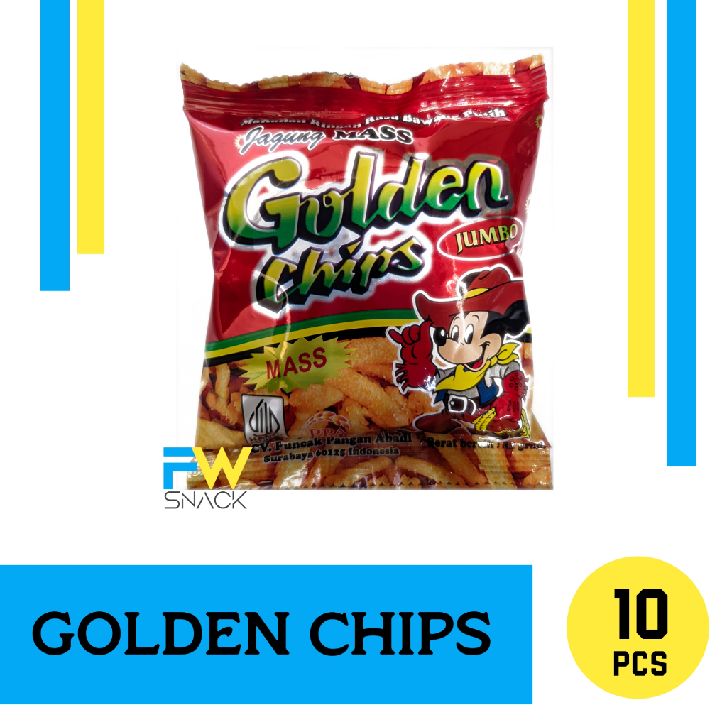 snack jadul potato/golden chips jumbo 1 renteng isi 10