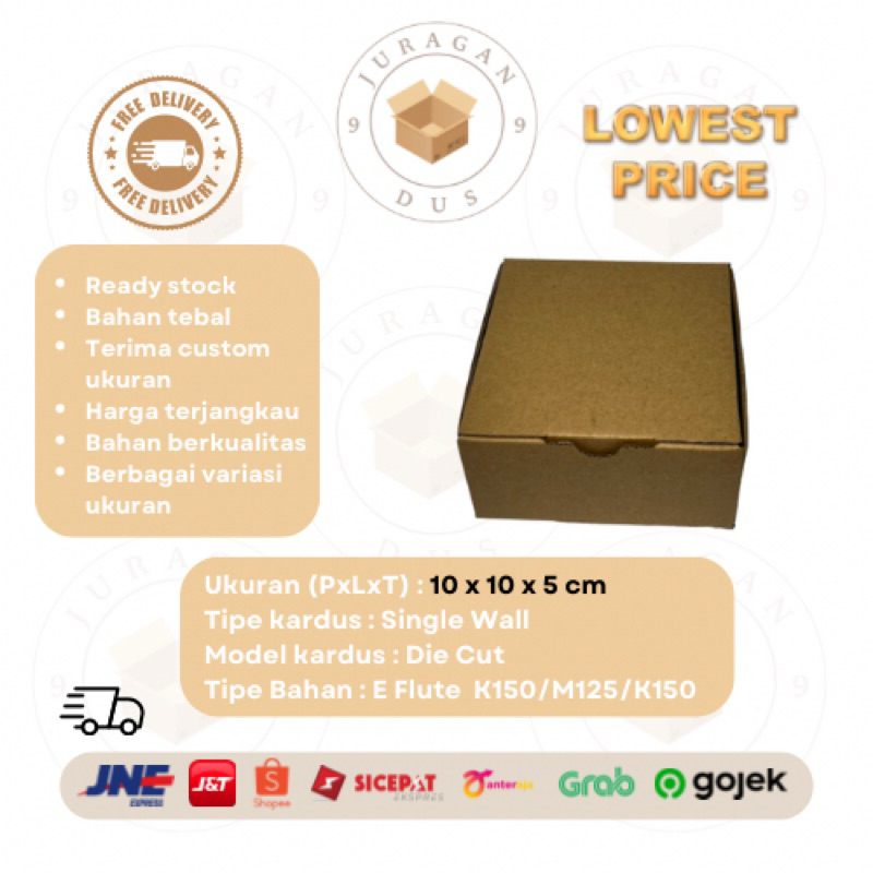 

Kardus Uk 10x10x5CM Die Cut