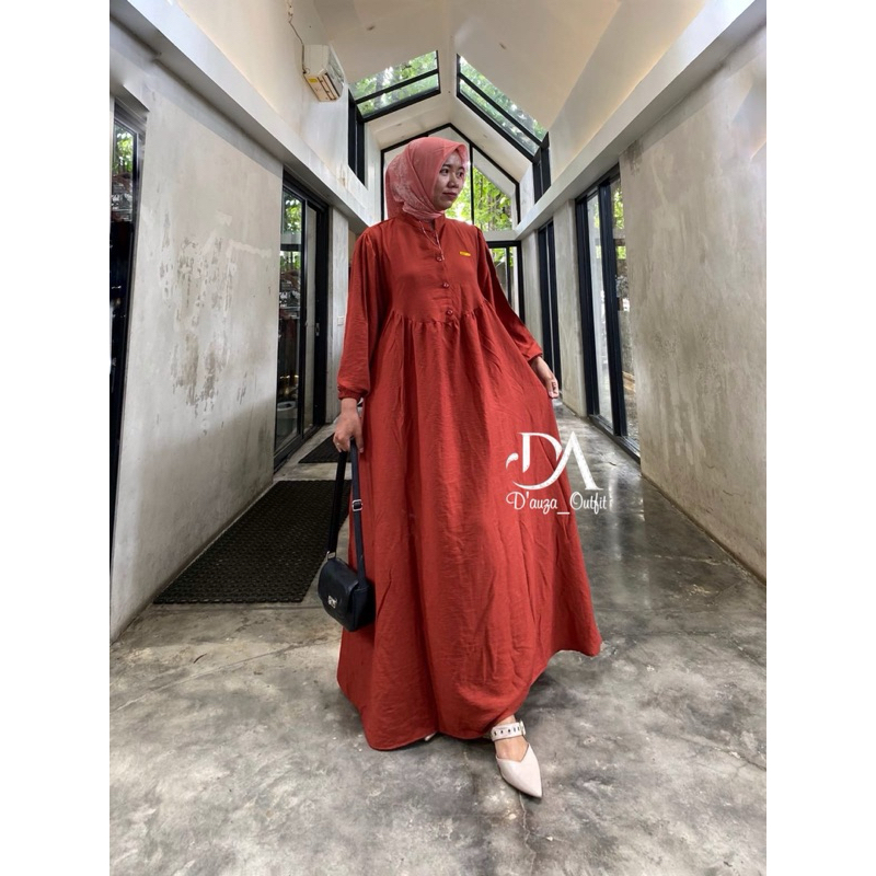 Gamis NAYA Linen JUMBO // Katun Polo Linen Grade A PREMIUM // Simple & Elegant