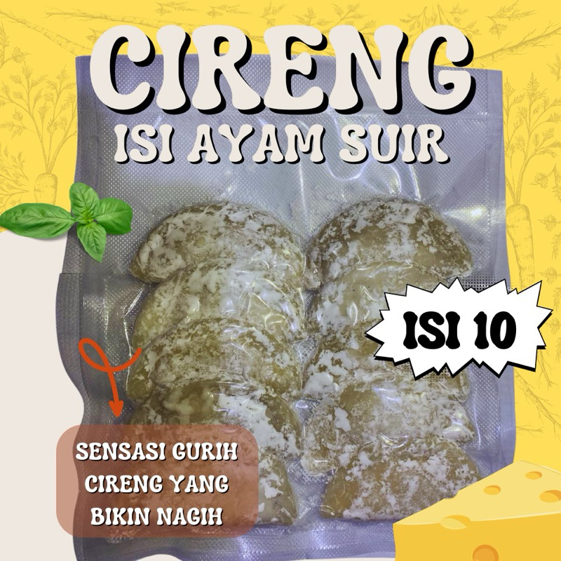 

Cireng Mini Mercon Isi Ayam Suwir Premium /Daging Ayam isi 10 pcs Cireng small dan keju(Makanan / Frozen Food Instan / Snack Ringan / Cemilan Pedas / Jajanan)