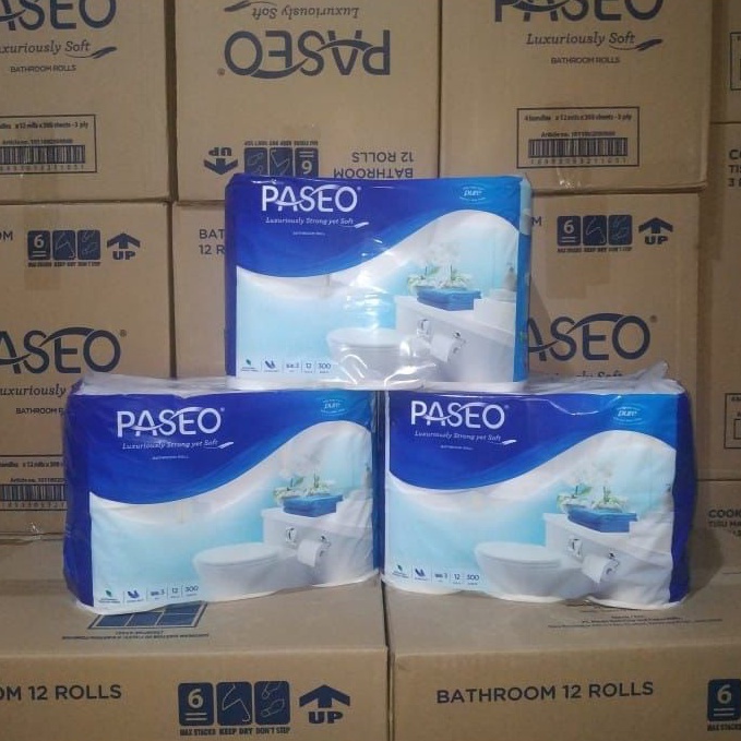 Cekout sekarang Tissue toilet Paseo 12 rolls 3 ply  tissue bathroom paseo  tissue toilet paseo non e