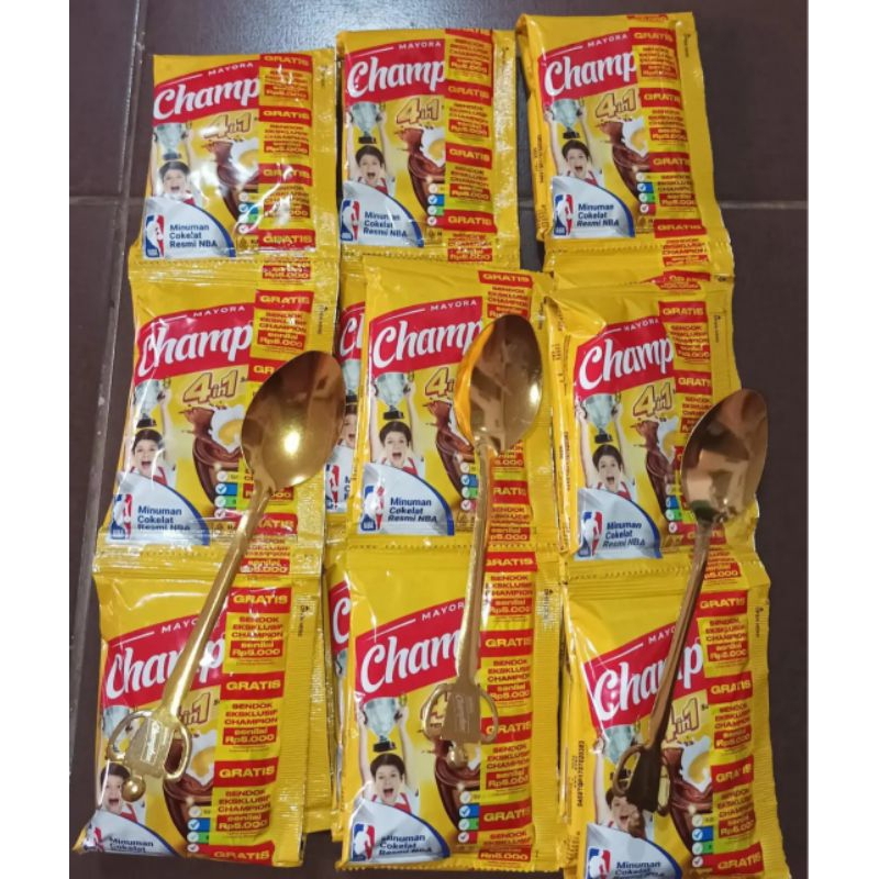 

Energen champion Free sendok emas, 1 renceng isi 10 pcs