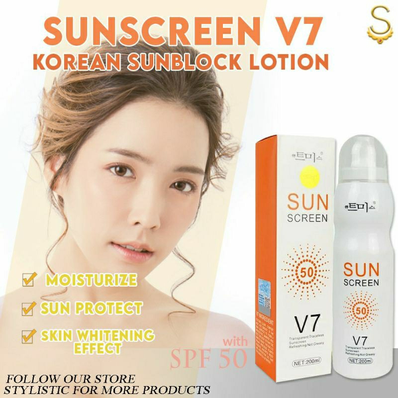 Sun Screen Whitening Moisturizing Spray V7 SPF 50 Viral Best Seller