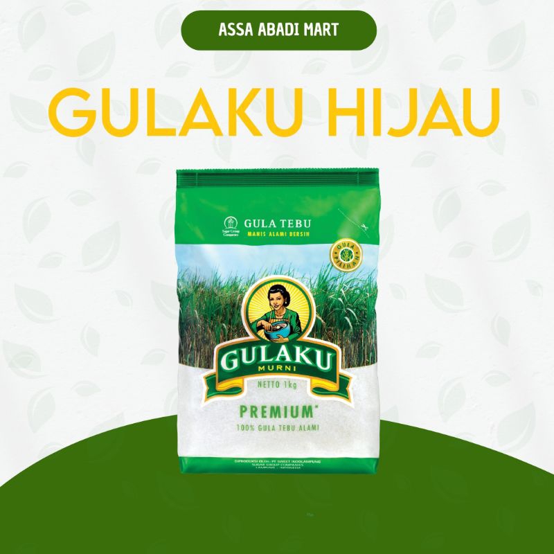 

GULAKU HIJAU - Gula Tebu Alami Kemasan 200g, 500g dan 1Kg