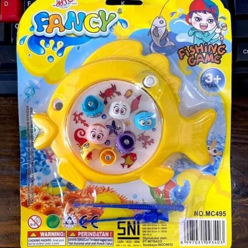 Mainan Edukasi Alat Pancing Ikan / Fishing Game Mainan Pancing Ikan Putar