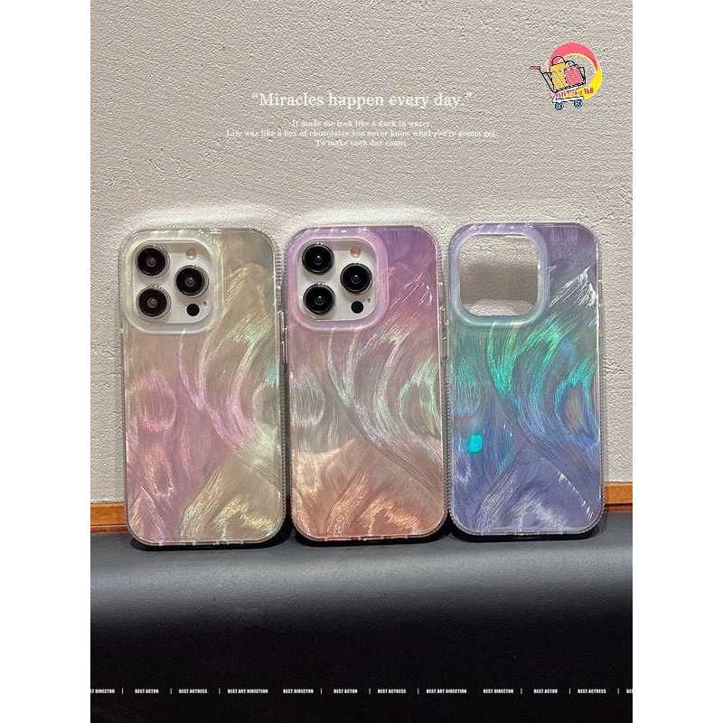 SS935 CLARITY Swirl Hologram Feather Case Texture For SAMSUNG A03 A03s A03 CORE A04 A04E A04S A05 A0