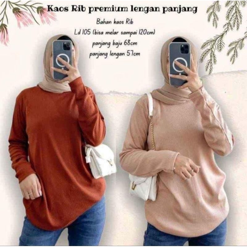 kaos basic premium lengan panjang