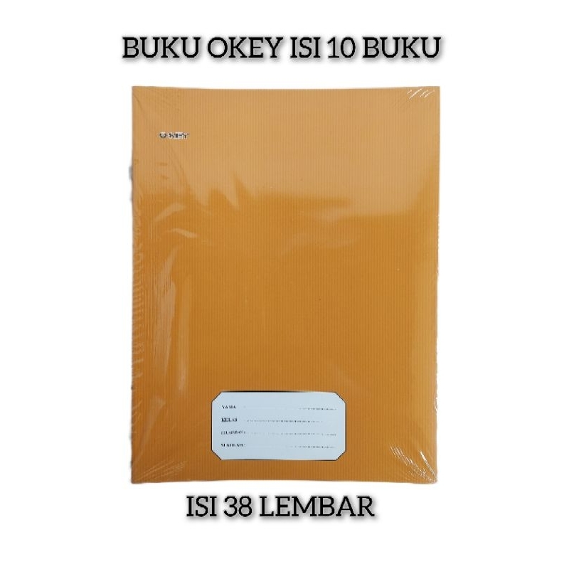 

Buku Tulis merek Okey 38 lembar Isi 10 buku 1 pak