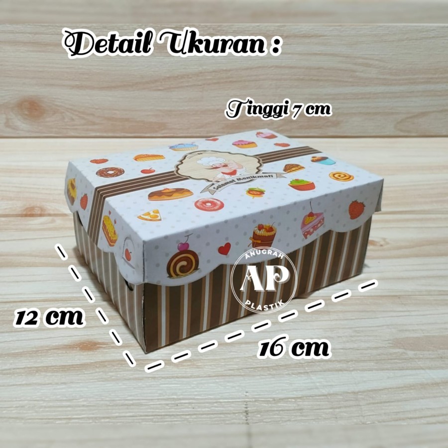 

Dus Kue R5K Motif uk 16 x 12 x 7 cm / Dus ARK Motif Cake PER 10 PCS eceran