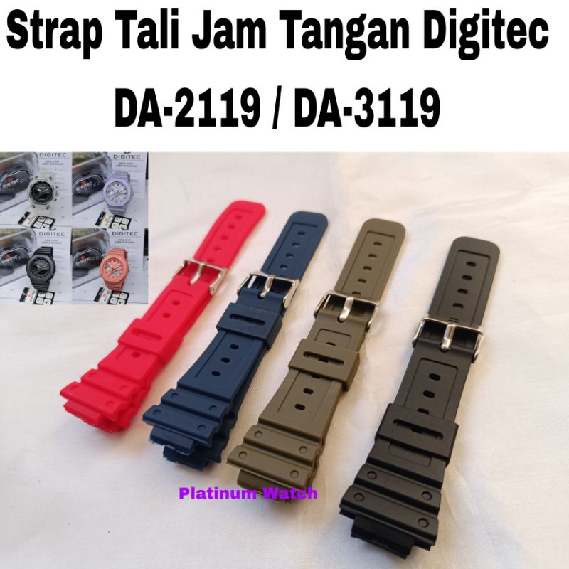 STRAP TALI JAM TANGAN DIGITEC DA-2119 / DA2119T / DA 2119T RUBBER STRAP DIGITEC DA3119 PREMIUM