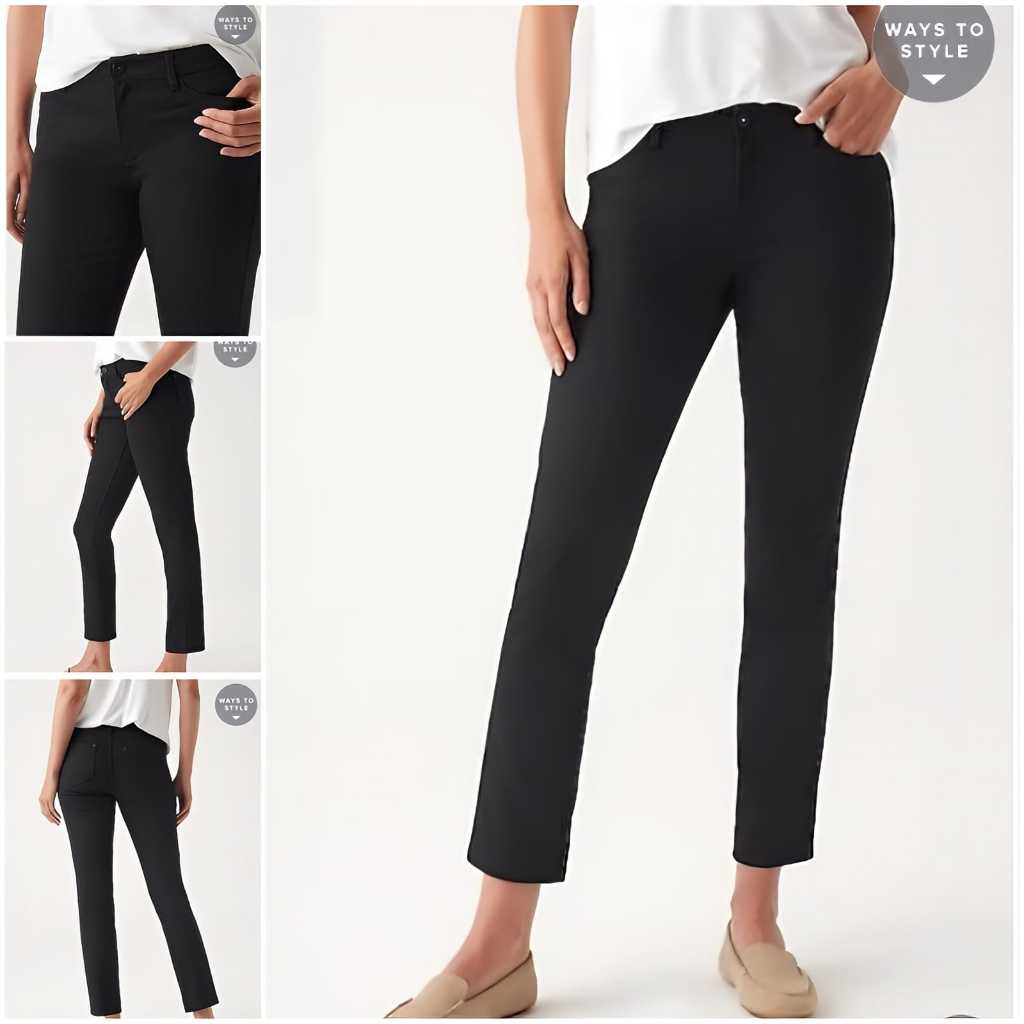 Prt Celana J.jill Authentic Fit Slim-Leg in Black Jeans