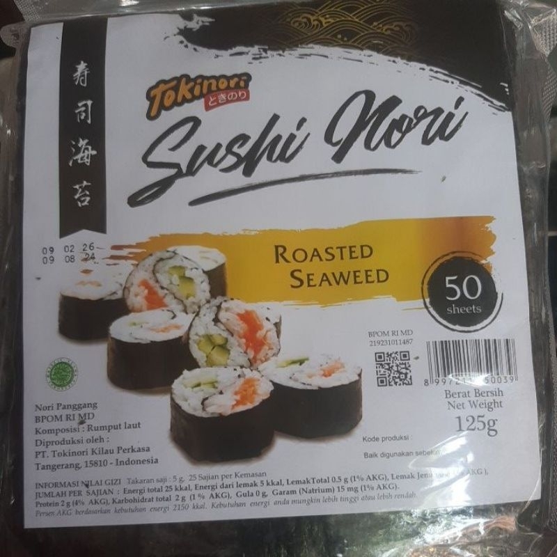 

Sushi Nori Tokinori 50 Sheets (Nori Panggang)
