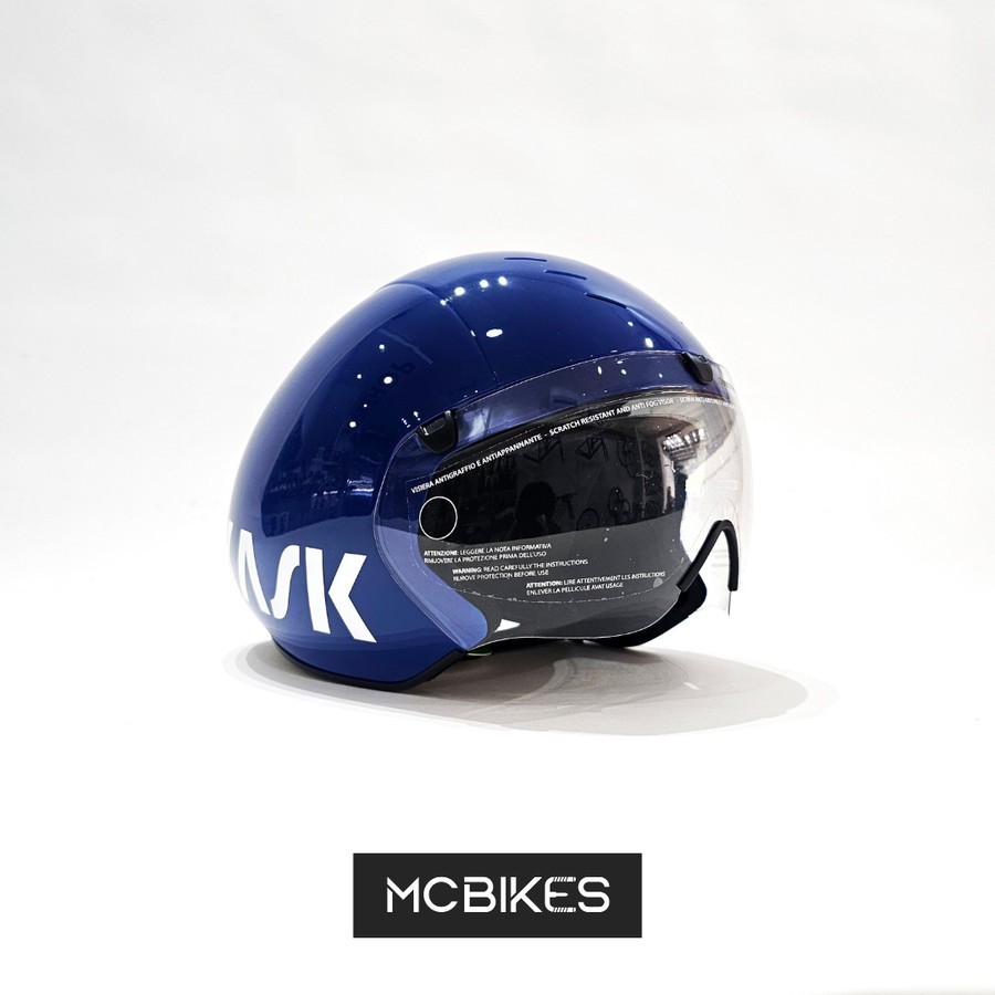 Helm Sepeda KASK BAMBINO PRO Crono Cycling Helmet with Visor - Blue