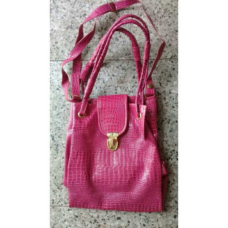Tas PL Croco pink