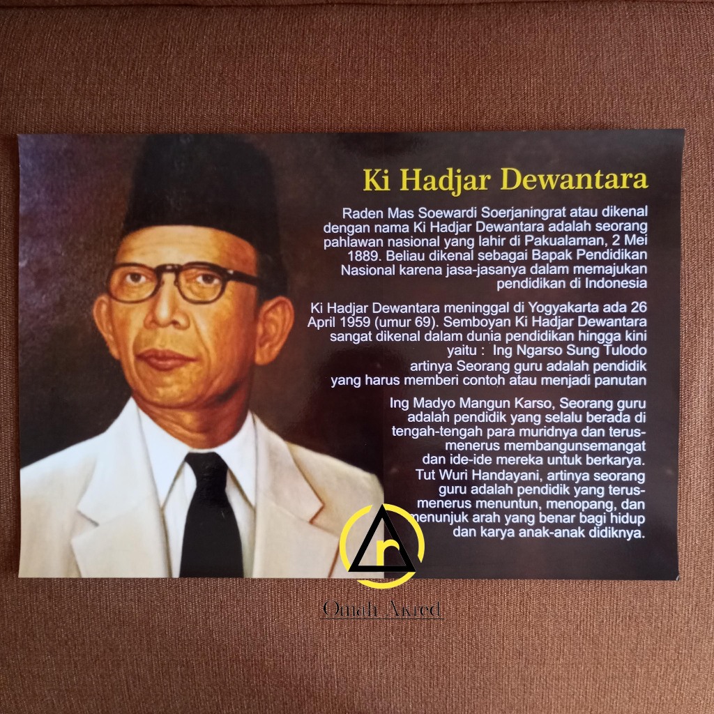 Poster Ki Hadjar Dewantara - Biodata Ki Hadjar Dewantara - Poster Sekolah - Pendidikan
