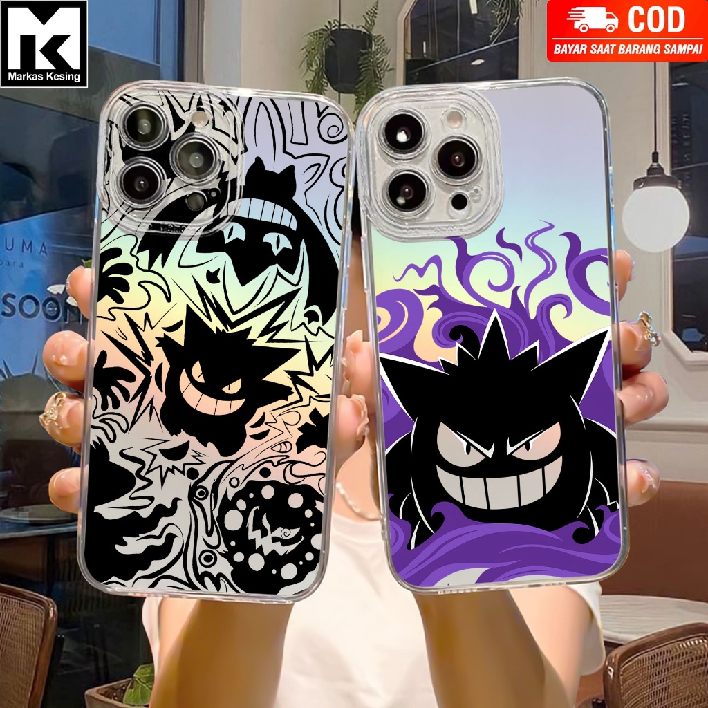 Case Hologram OPPO A5S A11K A12 A7 A15 A15S A57 A77S A58 4G Motif ( GENGAR ) Softcase Hologram Benin