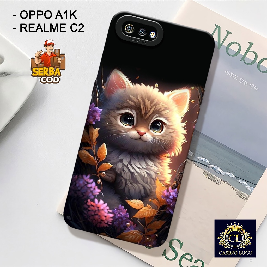 Case Realme C2 / Oppo A1K - Fashion Case Kucing - Softcase Realme C2 / Oppo A1K - Casing Realme C2 /