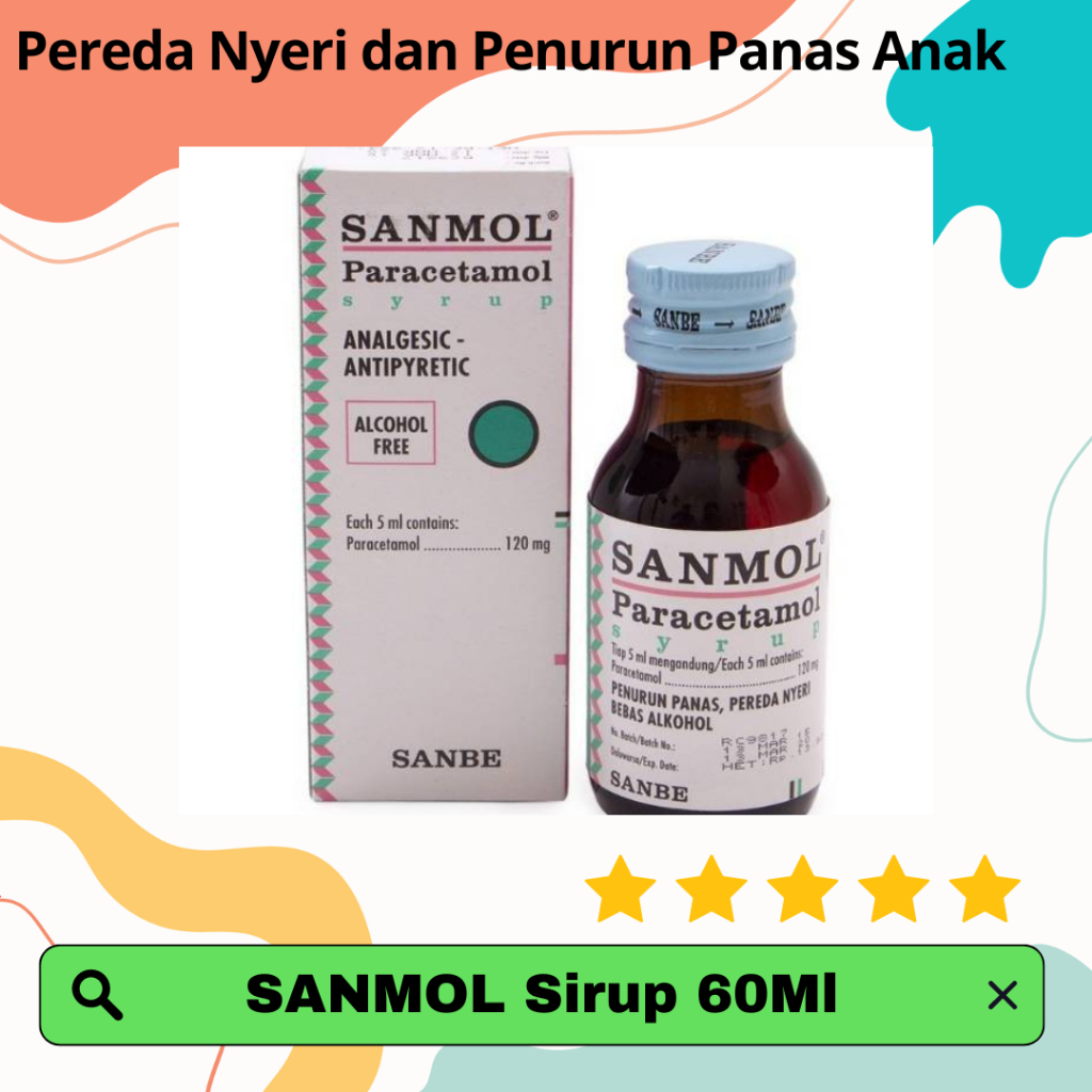 SANMOL SIRUP 60ML OBAT DEMAM ANAK