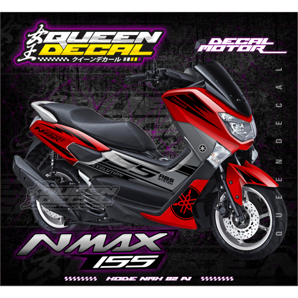 Aksesoris Body Motor NMAX OLD Stiker Full Body Desain Elegant - NMX