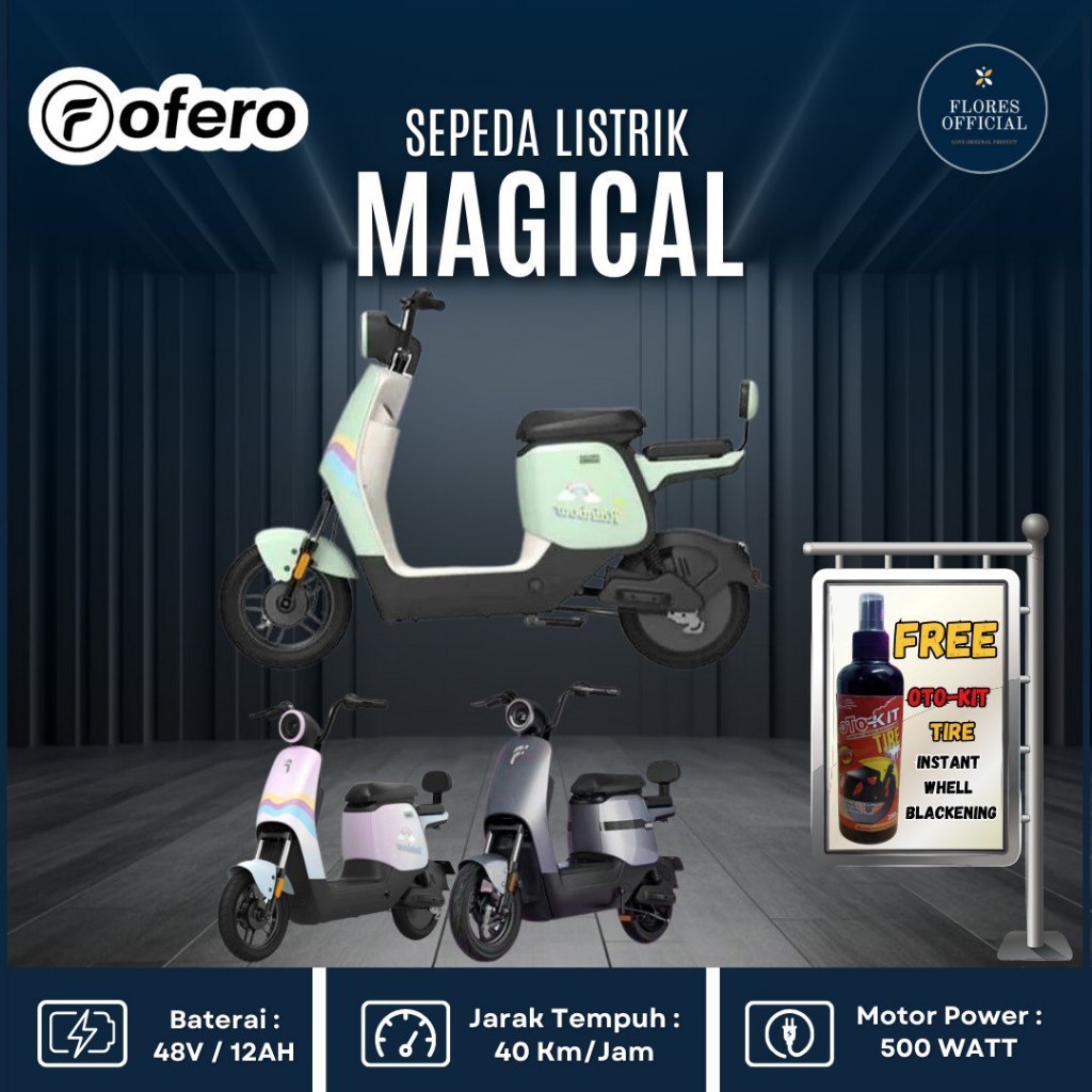 SEPEDA LISTRIK OVERO OFERO MAGICAL MAJIKAL