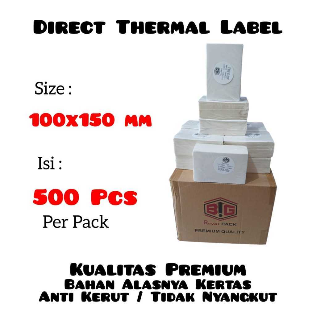 

Kertas Sticker Label Thermal Lipat Resi 100x150 mm 500pcs/pack