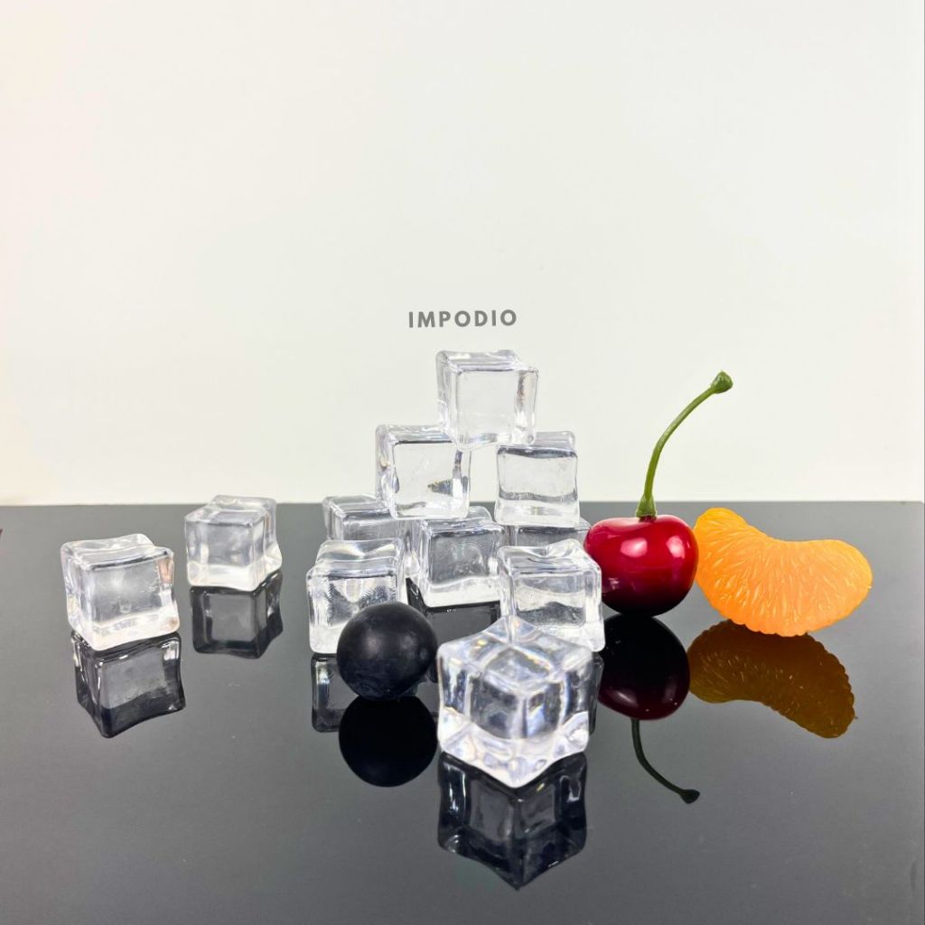 IMPODIO Es batu palsu / Fake ice cube ukuran 2x2cm realistis - Aksesoris photo