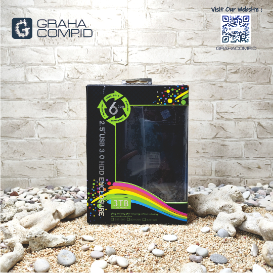 CASE HDD 3.0 DF TRANSPARAN BLACK ENCLOSURE | ORIGINAL