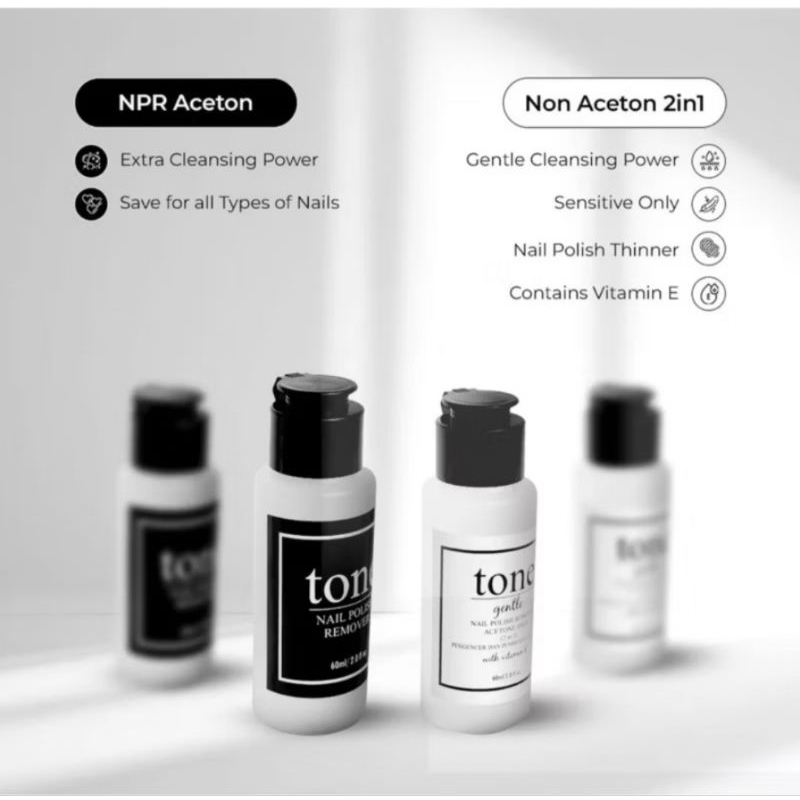Tone Aseton Penghapus Kutek BPOM Sangat Cepat dan Bersih Premium / Acetone Nail Polish Remover
