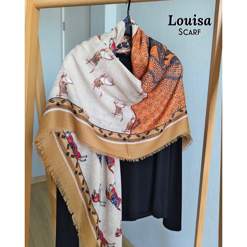 Hijab Segiempat Premium Louisa Leora Scarf Kerudung Turki Syari