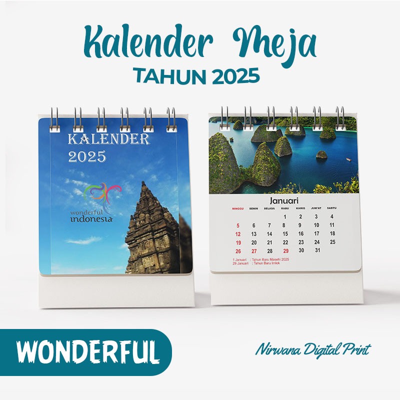 

KALENDER MEJA 2025 VISIT INDONESIA (BISA CUSTOM FOTO)