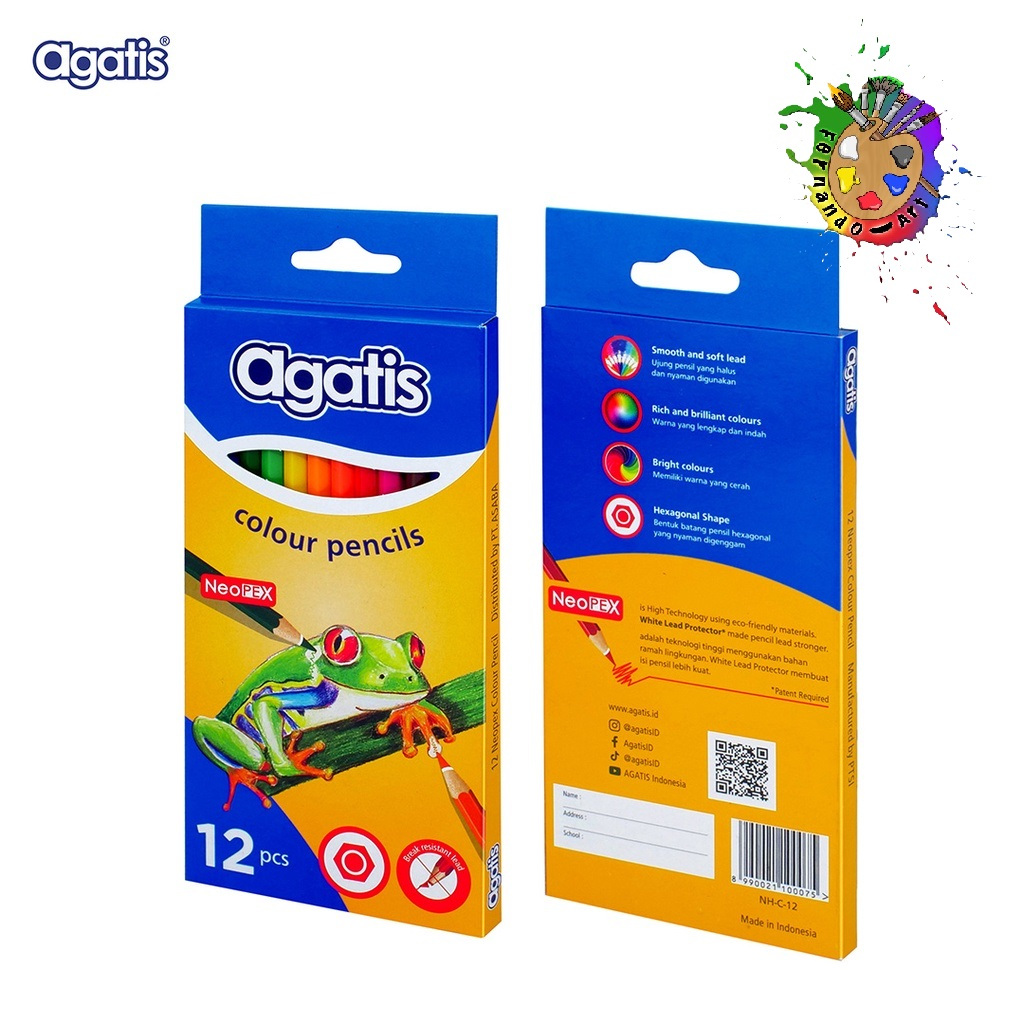 

Pensil Warna Agatis 12 Warna / Colour Pencils Agatis 12pcs