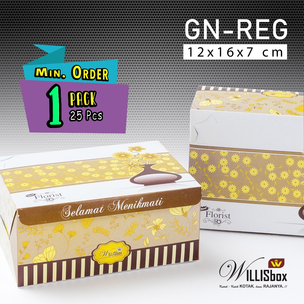 

Snack Box 12x16x7 GN-REG (Motif) / Kotak Kue, Kotak Snack, Snack Box Mewah Kekinian, Kotak Martabak