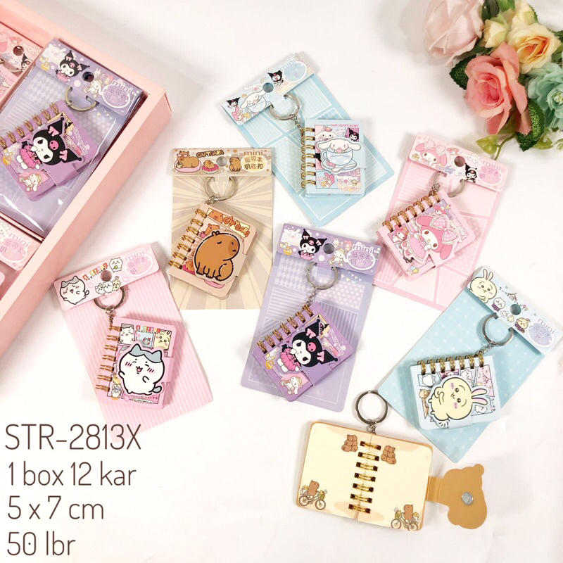 

Notebook mini gantungan kunci sanrio 2in1