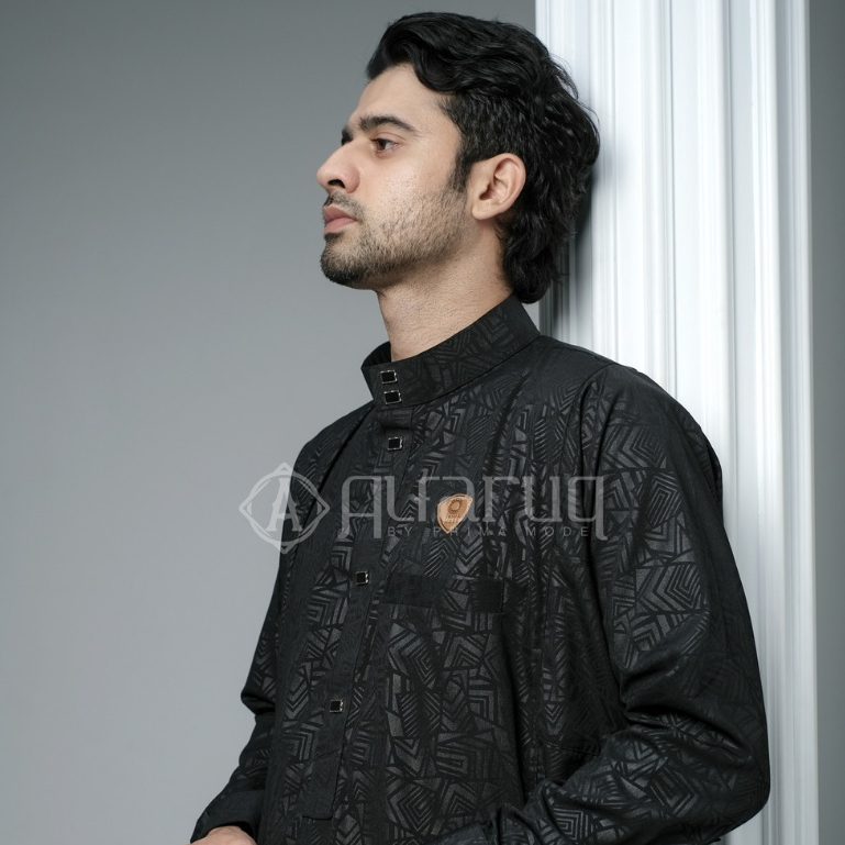 Alfaruq - Jubah Gamis laki laki embos kemeja koko Gamis jubah pria dewasa jubah mewah jubah pria mus