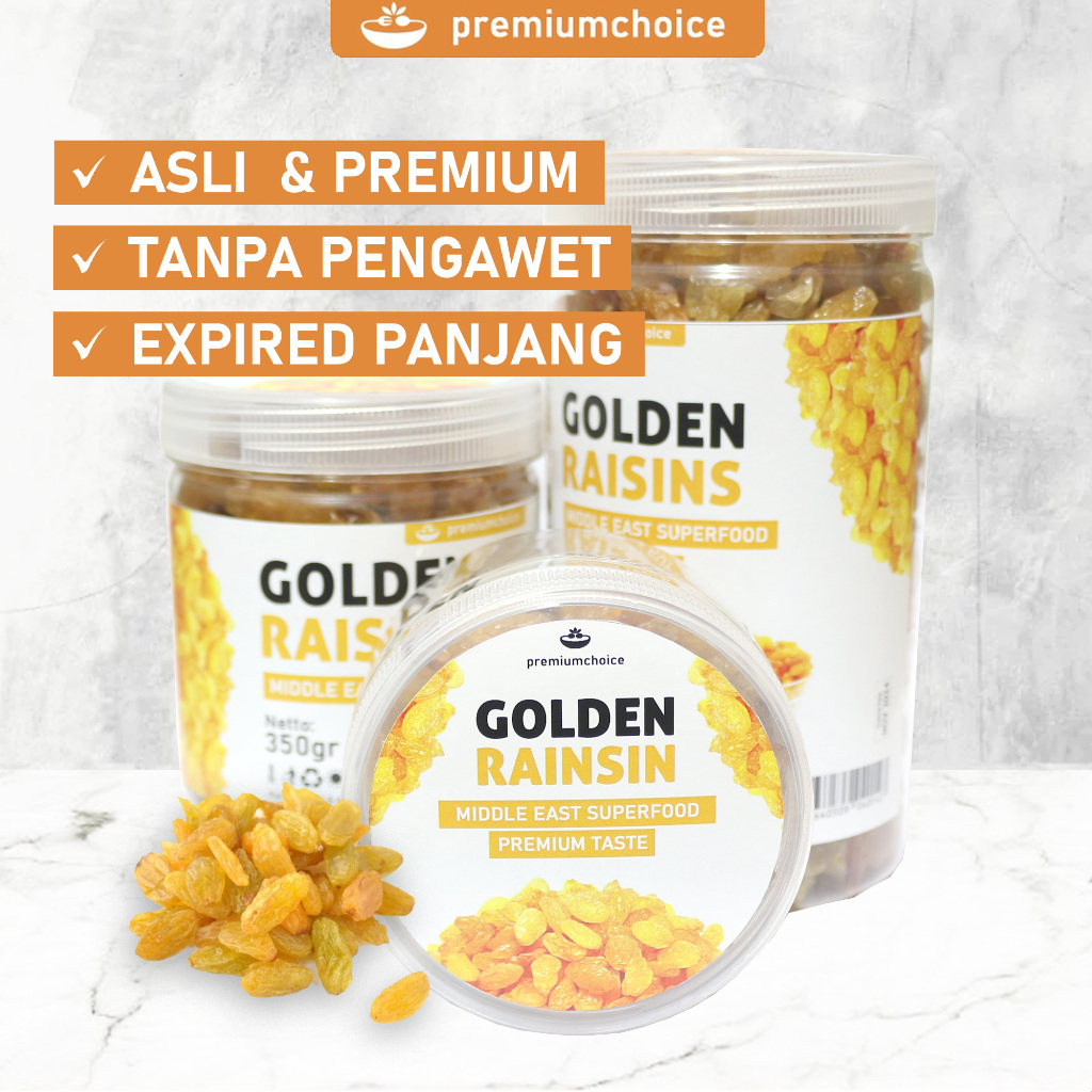 

KISMIS GOLDEN RAISINS Premium Rasa Asam Manis Kaya Nutrisi & Gizi Baik Untuk Anak Sampai Dewasa
