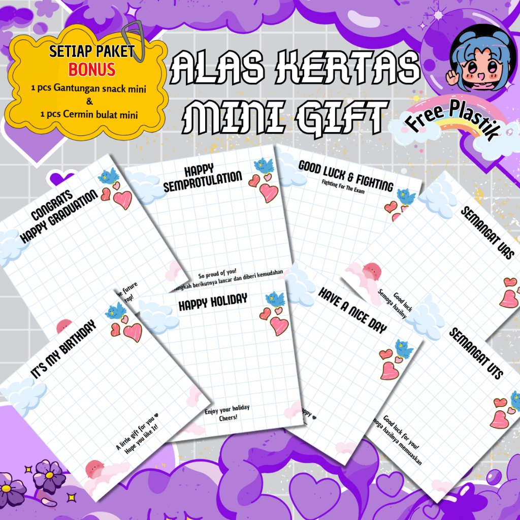

[PART 7] ALAS KERTAS MINI GIFT 10X10cm Free Plastik Bisa Custom Tulisan Termurah [Minimal Order 24 pcs]