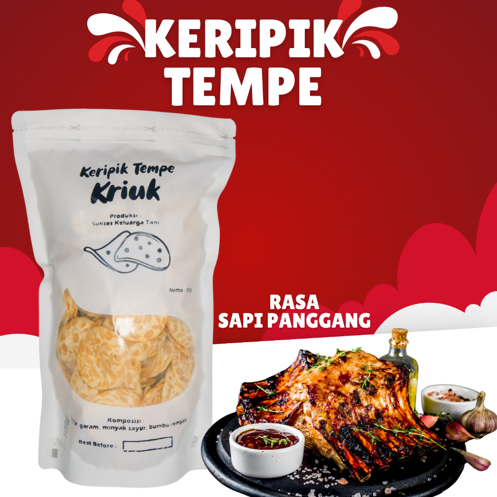 

Keripik Tempe Rasa Sapi Panggang Premium 250 gr