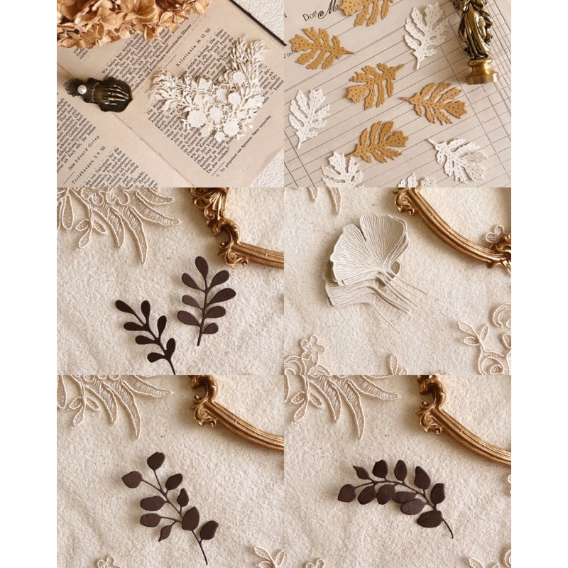 

Leaf & Floral Die Cut Paper 20 Pcs bisa custom warna
